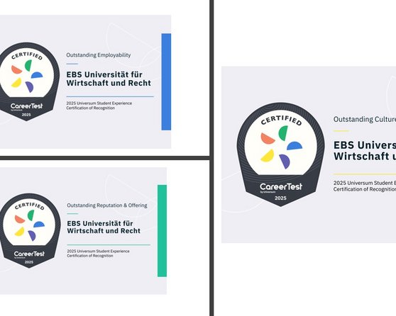Certificates from EBS University of Business and Law, which are distinguished by outstanding employability, culture, and reputation.