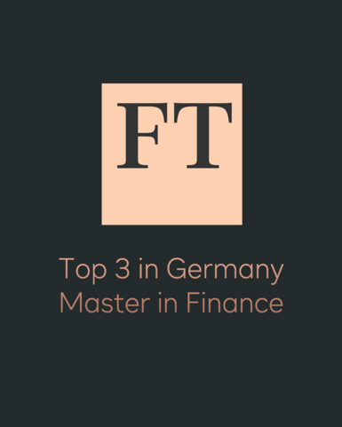 FT logo with the text "Top 3 in Germany Master in Finance" below it.