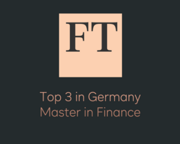 FT logo with the text "Top 3 in Germany Master in Finance" below it.