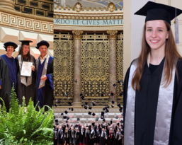 Gewinner der SRH Social Impact Awards 2026, dargestellt durch Absolventen in akademischer Kleidung und feierlicher Umgebung.