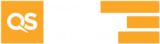 QS World University Rankings logo in orange and white, symbolizing global university rankings.