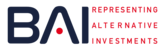 BAI-Logo mit den Worten "REPRESENTING ALTERNATIVE INVESTMENTS" in blauer und roter Schrift.