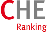 CHE Ranking in roter und grauer Schrift, wobei das "C" rot hervorgehoben ist.
