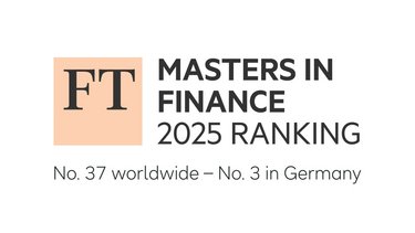 FT Masters in Finance 2025 Ranking: No. 37 worldwide and No. 3 in Germany.